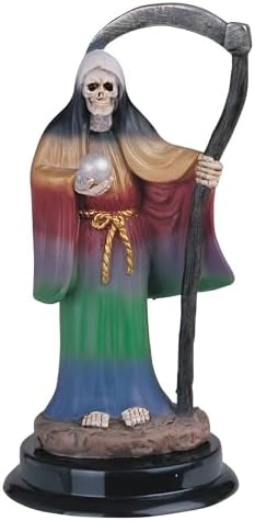 ICE ARMOR 5 Inch Red Santa Muerte Scythe Statue 1