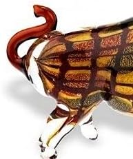 Badash Murano-Style Art Glass Bull Sculpture - 8 Tall Decor
