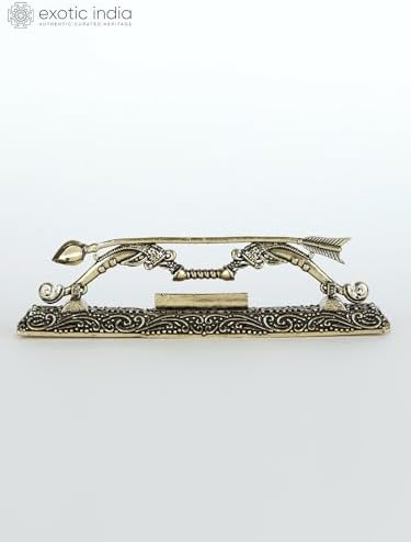 Small Superfine Brass Shri Ram Dhanush Hand-Carved Pooja Decor Showpiece Gift