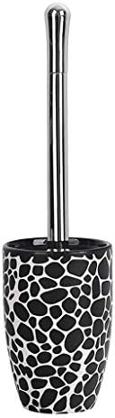 UNNS Ceramic Toilet Brush with Stand and Brush Head Replacement 1