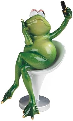 ICE ARMOR 75 H Frog Selfie Statue Figurine