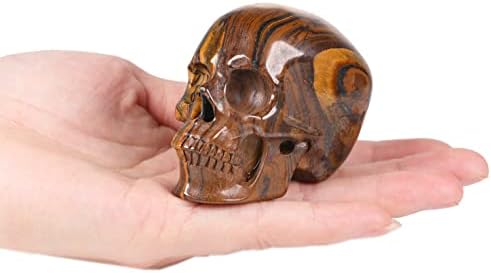 MRSKULL 25 Inch Tiger Iron Eye Skull Statue