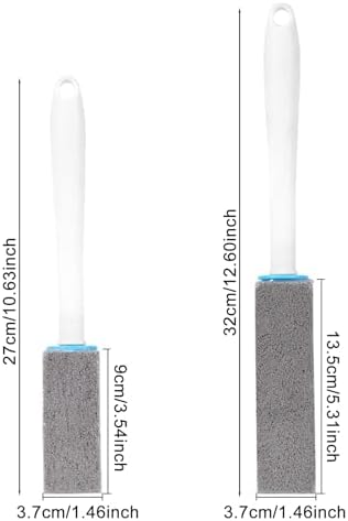 Pumice Stone Toilet Cleaner with Long Handle 1 Handle 4 Replaceable Pumice Heads