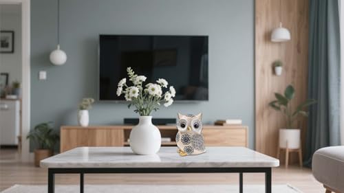 Oinas White Owl Statue - Home Decor Accent for Owl Lovers