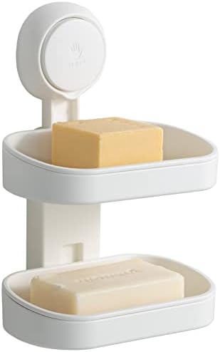 LEVERLOC Double Layer Suction Soap Dish Holder 1