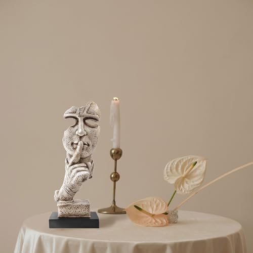 Silence is Golden 12 Inch Resin Thinker Statue