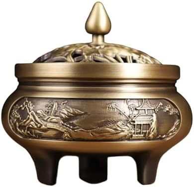 Julrybox Brass Incense Burner Zen Home Office Decor
