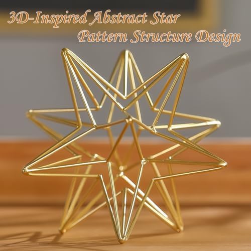 MOCOME 7 Inch Gold Decorative Sphere Sculpture