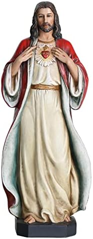 BC Catholic Sacred Heart of Jesus Statue 10 Inch Religious Indoor Decor