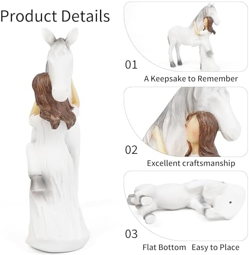 DASKALL Horse Figurine for Women and Girls Home Decor Sculpture