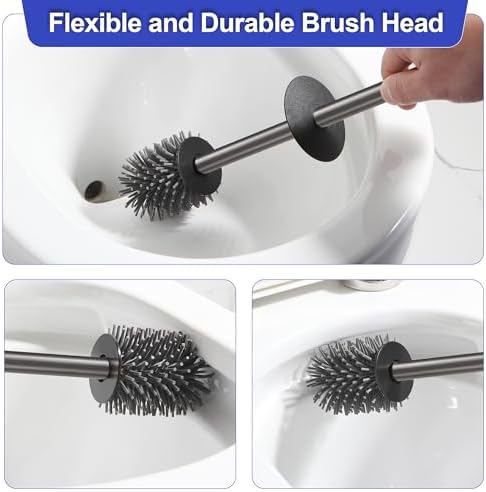 BVL Toilet Brush and Holder Set Gun Gray 1