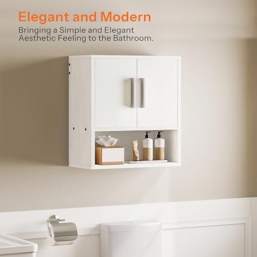 HOOBRO Wall Cabinet for Bathroom Medicine Cabinet White