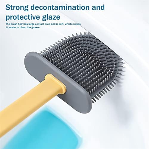 Toilet Brush Holder Set with Soft Bristles and TPR Material