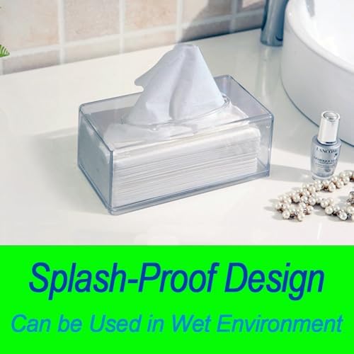 GRACECOTT Square Clear Acrylic Tissue Box