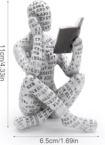 Abstract Thinker Bookshelf Decor Statue by Inheming