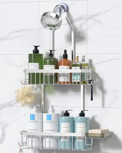 YASONIC Shower Caddy with 2 Tiers and Hooks
