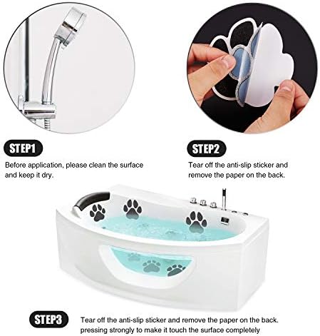 Non-Slip Bathtub Stickers 20PCS Black Safety Treads