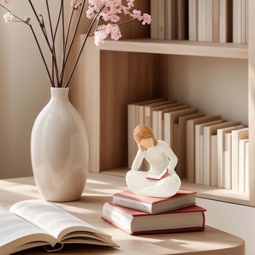 Cuayaes Reading Thinker Statue for Book Lovers 1