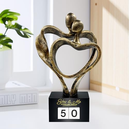 Romantic Couple Love Statue Sculpture for Her and Him