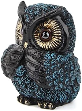 3 Wise Owl Statues for Shelf Decor Retro Boho Designs