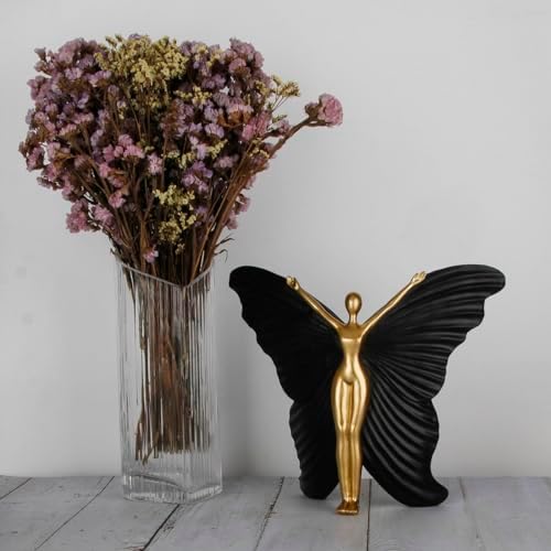Wisifayardin Black Fairy Statues Indoor Decor - Resin Modern Home Sculpture