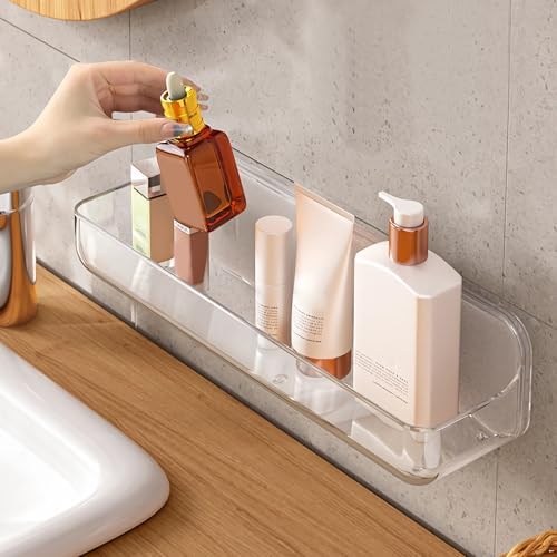 Diesisa Acrylic Shower Caddy with Self-Adhesive Tape