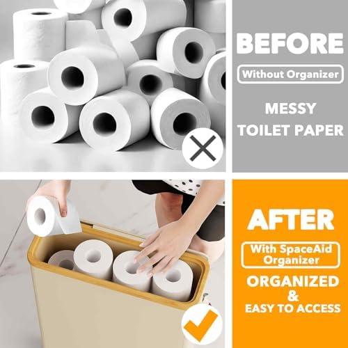 SpaceAid Extra Large Toilet Paper Holder with Lid
