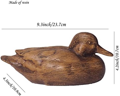 Hymmah Rustic Duck Decor Sculpture Home Figurine