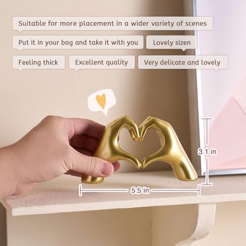Heart Hands Sculpture Decor for Bedroom and Office