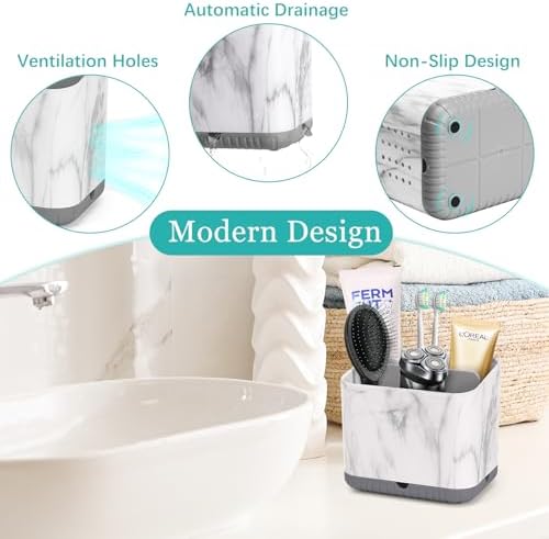 PARKMANI Toothbrush Holder Grey Marble Grain