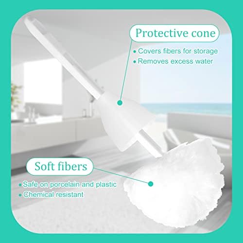 Eaasty 8 Pcs Toilet Bowl Brush with Holder
