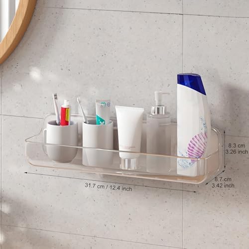 Diesisa Acrylic Shower Caddy with Self-Adhesive Tape