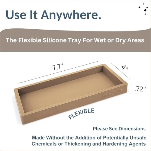 Spacewiser Countertop Vanity Tray - 77 Inch Silicone Holder