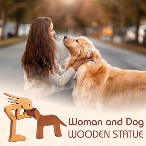 Pawfect House Wooden Dog Statue - Handmade Home Decor Sculpture