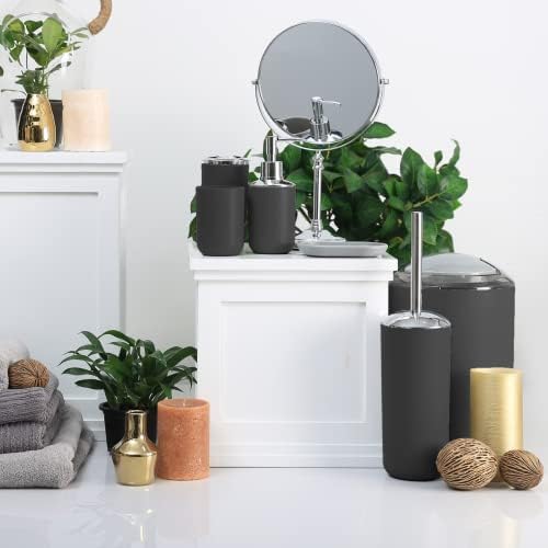 Moss Stone 6 Piece Black Bathroom Accessory Set