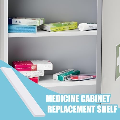 4 PCS White Medicine Cabinet Shelves Replacement 1