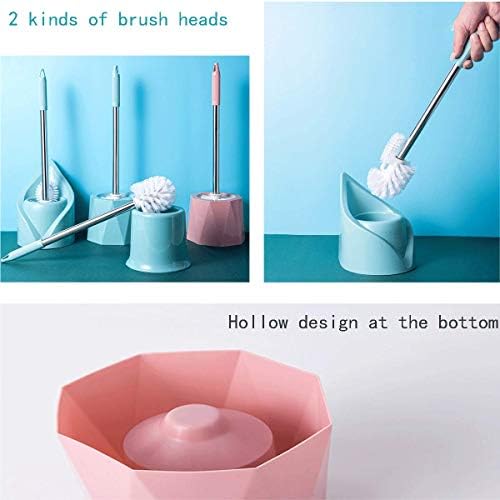 GYDMEG Toilet Brush and Holder with Pink Lines