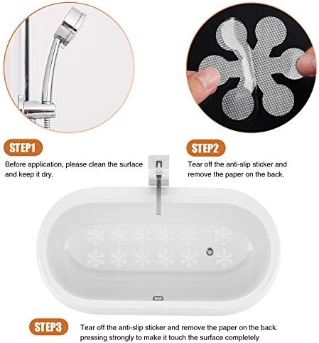 Secopad Non-Slip Bathtub Stickers 24 PCS Safety Treads