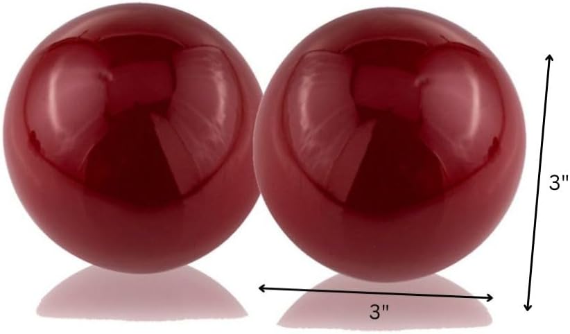 Modern Day Accents 3-inch Red Aluminum Decorative Balls Set of 2