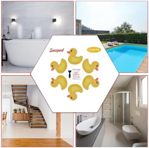 Secopad Non-Slip Bathtub Stickers with Duck Decal