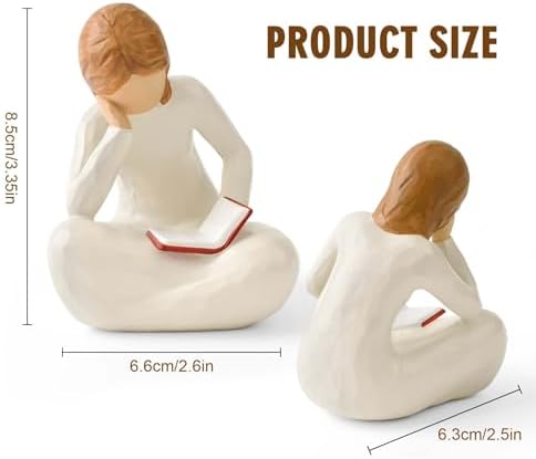 Cuayaes Reading Thinker Statue for Book Lovers 1