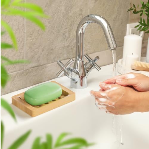 AmazerBath Bamboo Soap Dish 2 Pack