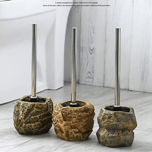 SYXL Toilet Bowl Brush and Holder Set Ceramic Heavy Duty Decorative Four Colors