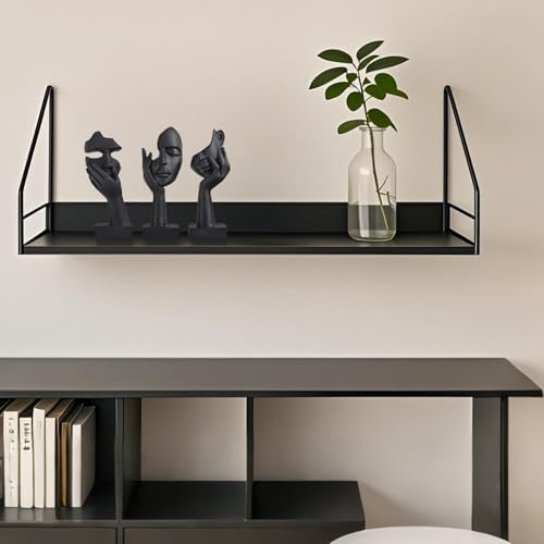 3 Pcs Black Abstract Art Statues Set for Home Decor
