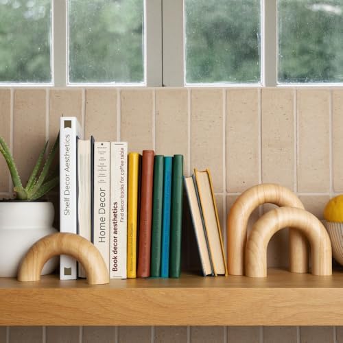 KeerShop 3-Piece Natural Wood Arches Decor Set