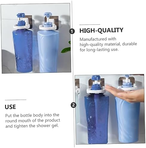 PRETYZOOM 3Pcs Wall Mounted Shower Gel Holder