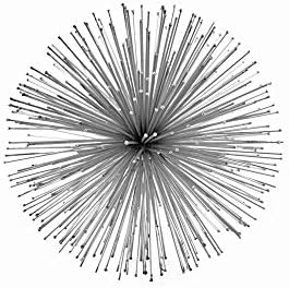 Modern Day Accents 8 Silver Spiked Sphere Decor