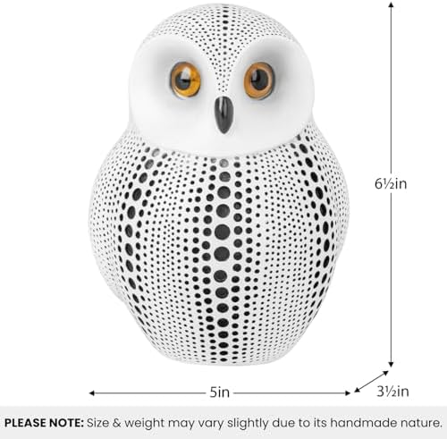 Torre Tagus Dotted White Owl Statue - 65 Inches Home Decor