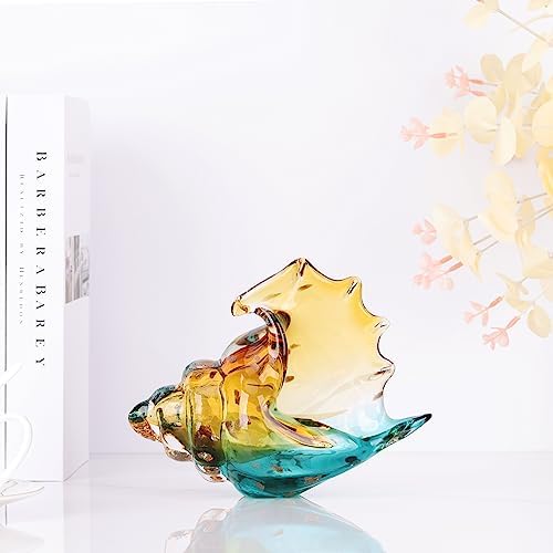 DOVDOV Unique Hand-Blown Glass Conch Statue