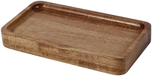 Acacia Wood Vanity Tray - Multipurpose Bathroom Kitchen Organizer